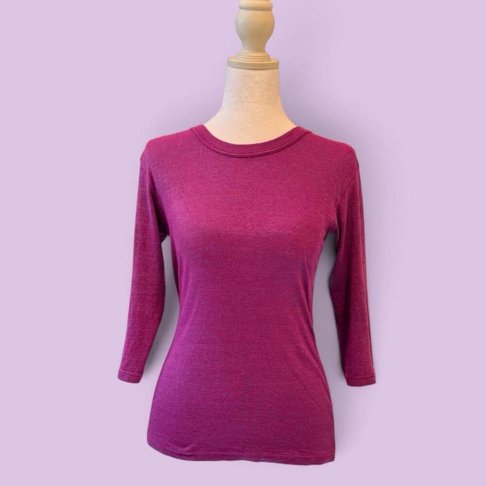 Michael stars purple 3/4 sleeve